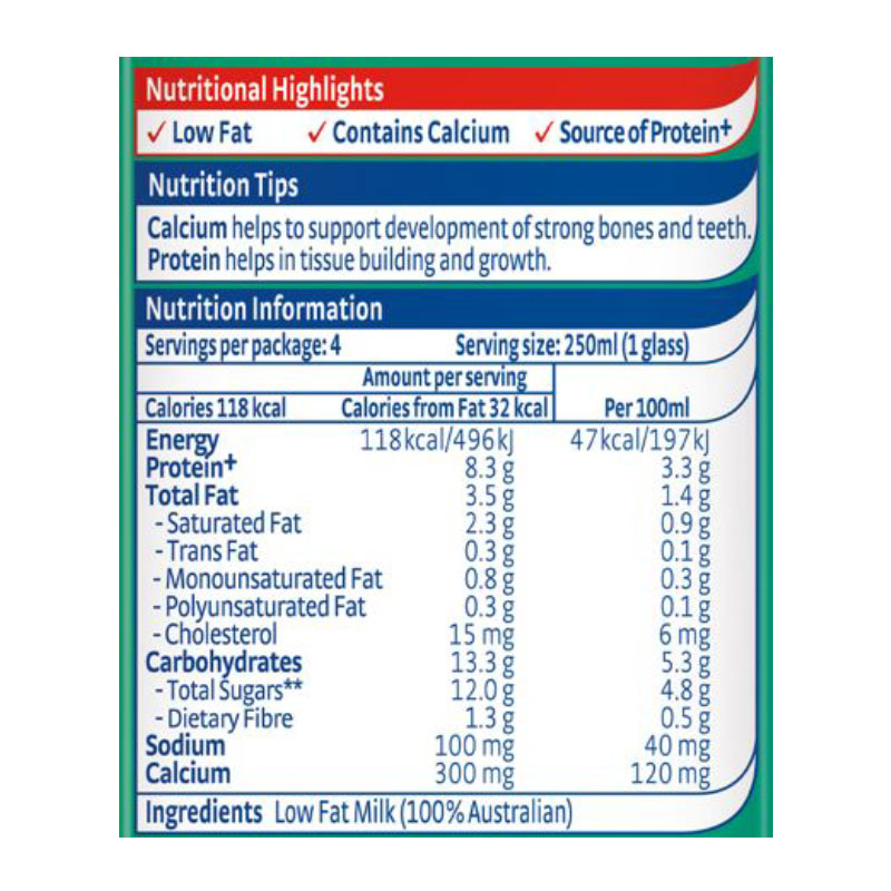 FARMHOUSE UHT Low Fat Milk 1L X 12