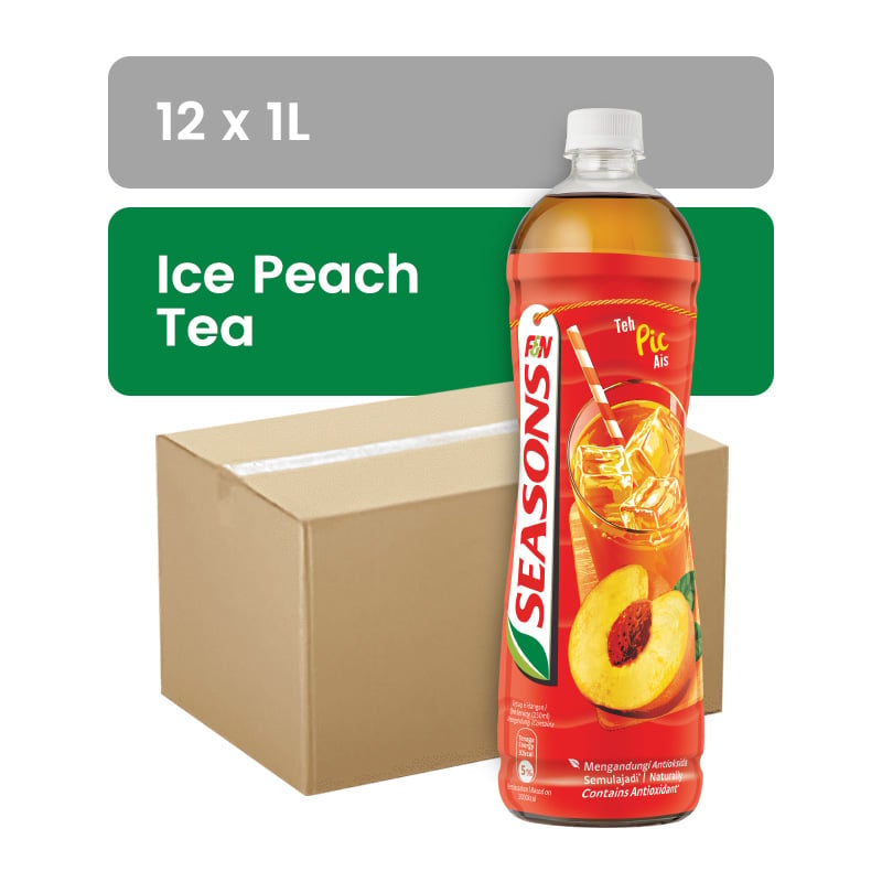 F&N SEASONS Ice Peach Tea 1L X 12