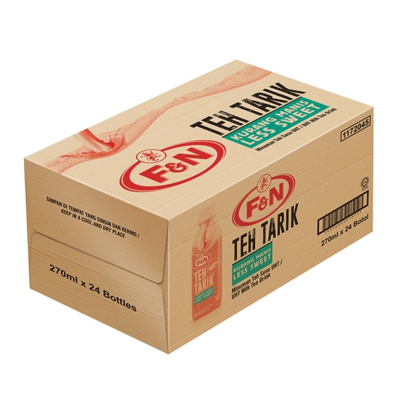 F&N Teh Tarik Less Sweet 270ML X 24