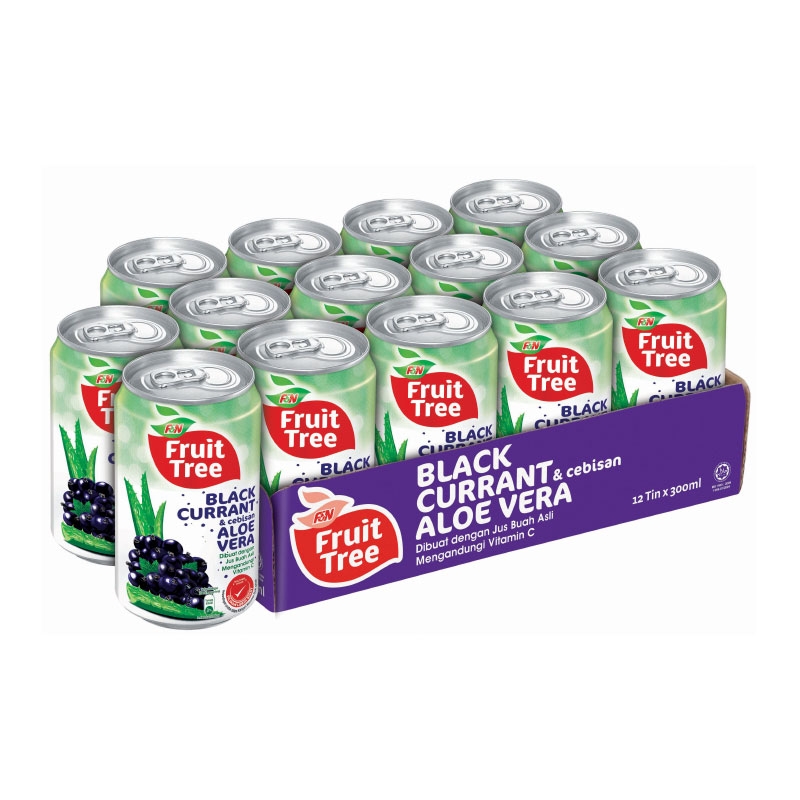 FRUIT TREE Black Currant Aloe Vera 300ML X 12