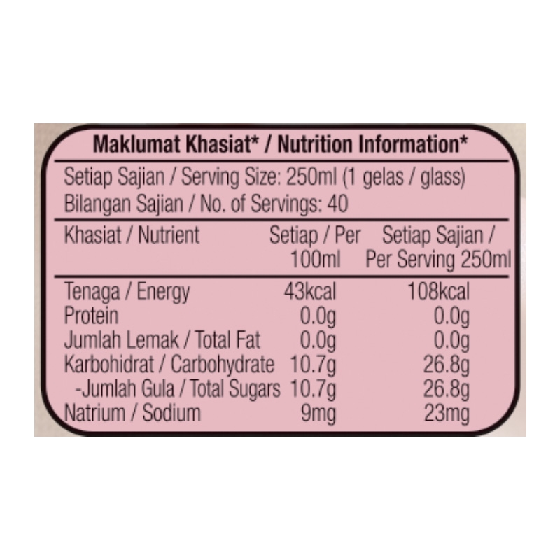 F&N Sarsi Cordial 2L X 6