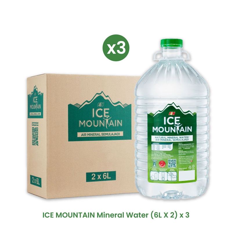 ICE MOUNTAIN Mineral Water (6L X 2) x 3 Cartons