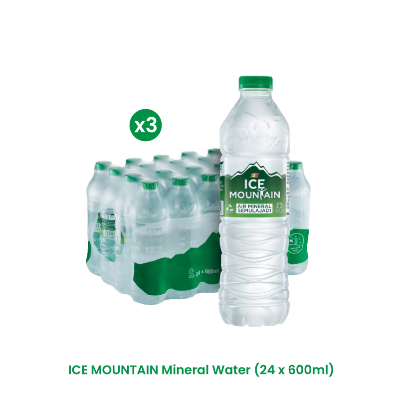 Ice Mountain Mid Month Bundle-ICE MOUNTAIN Mineral Water (24 x 600ml) x 3