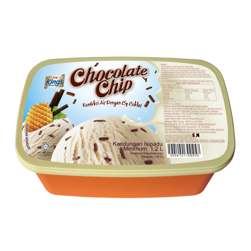 KING'S Regular Chocolate Chips 1.2L x 6