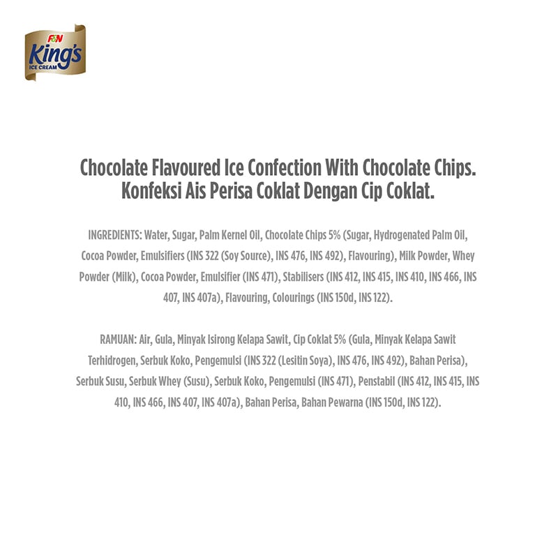 KING'S Regular Choc O' Chips 1.2L x 6