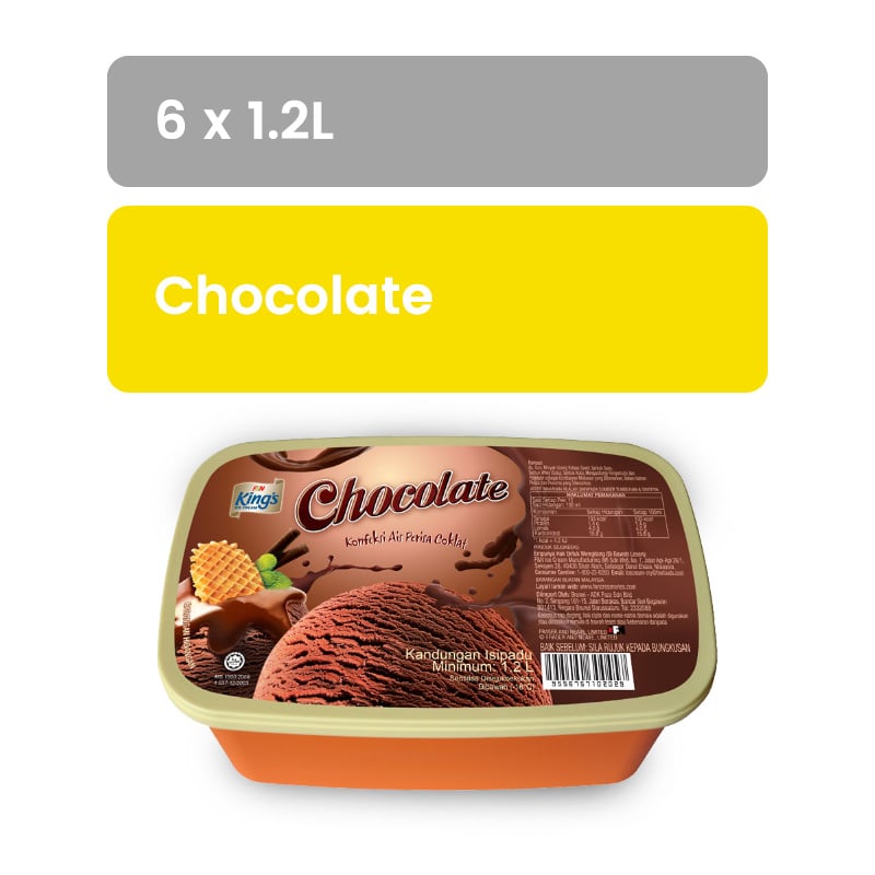 KING'S Regular Chocolate 1.2L x 6