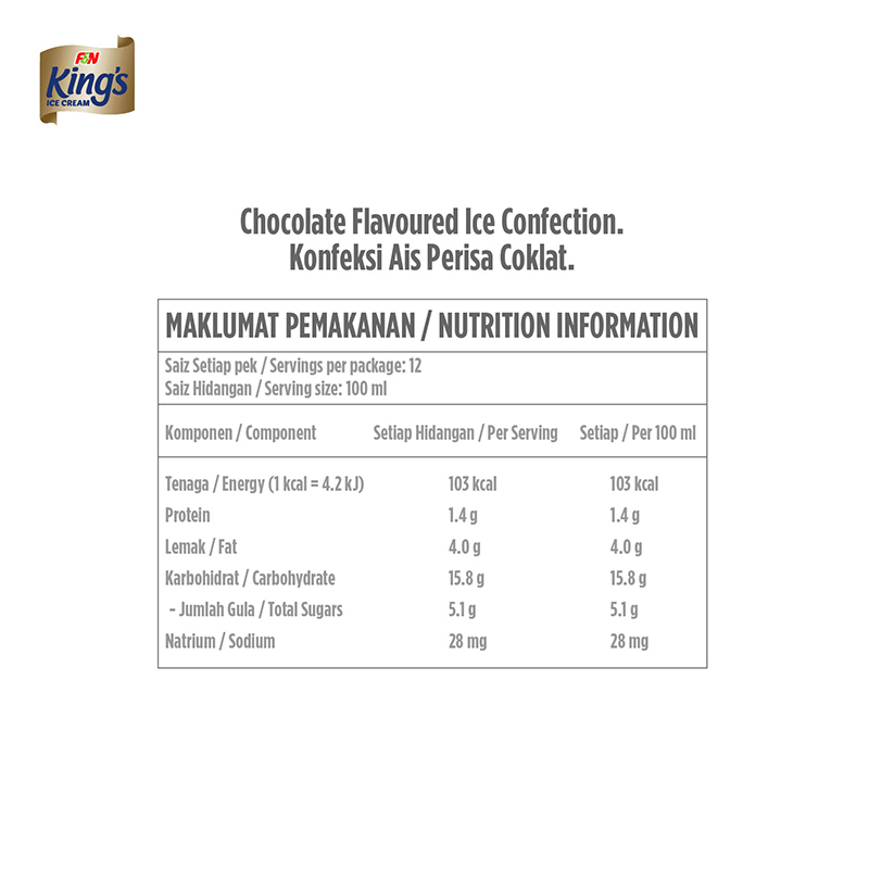 KING'S Regular Chocolate 1.2L x 6