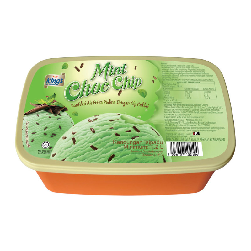 KING'S Regular  Mint Choc Chip 1.2L x 6