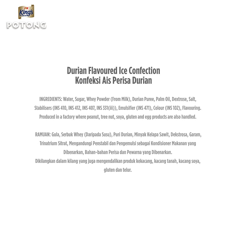 KING'S Potong Durian 60ML x 40