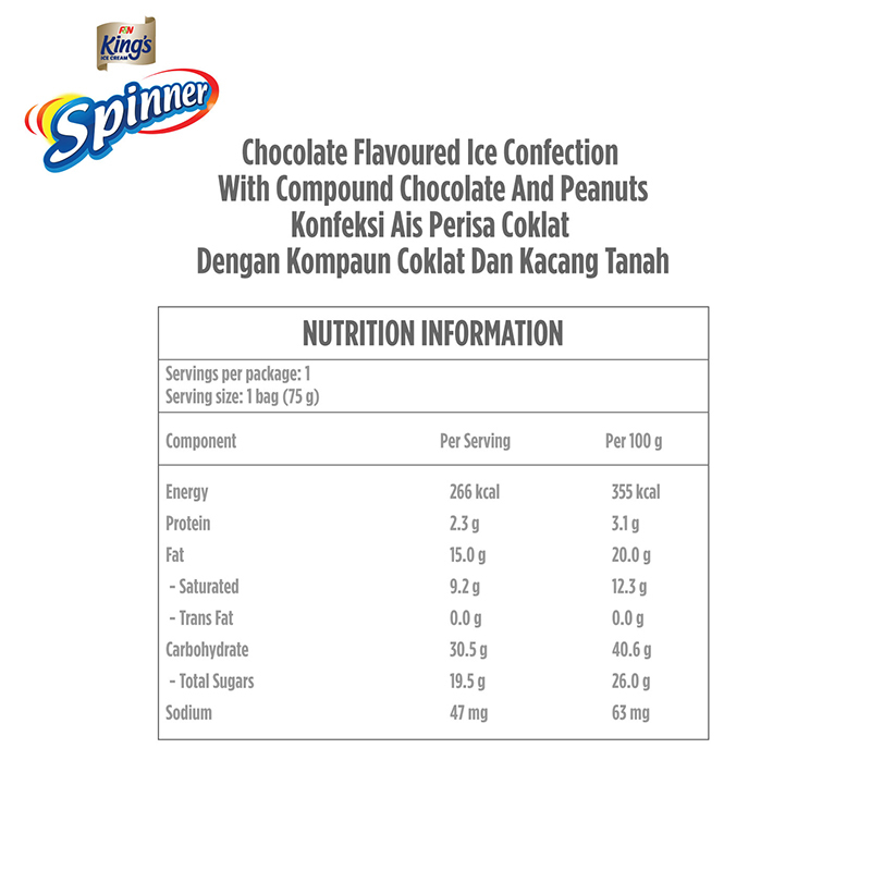 KING'S Spinner Chocolate 115ML x 20