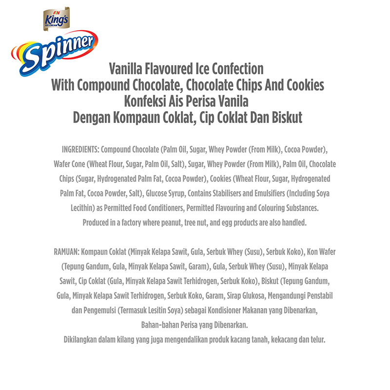 KING'S Spinner Cookie n Cream 115ML x 20