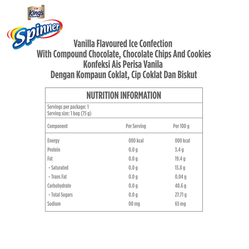 KING'S Spinner Vanilla 115ML x 20