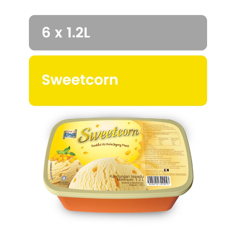 KING'S Regular Sweetcorn 1.2L x 6