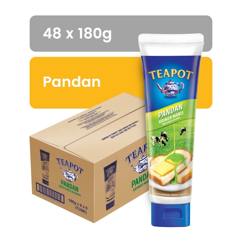 TEAPOT Sweetened Beverage Creamer Pandan Tube 180G X 48