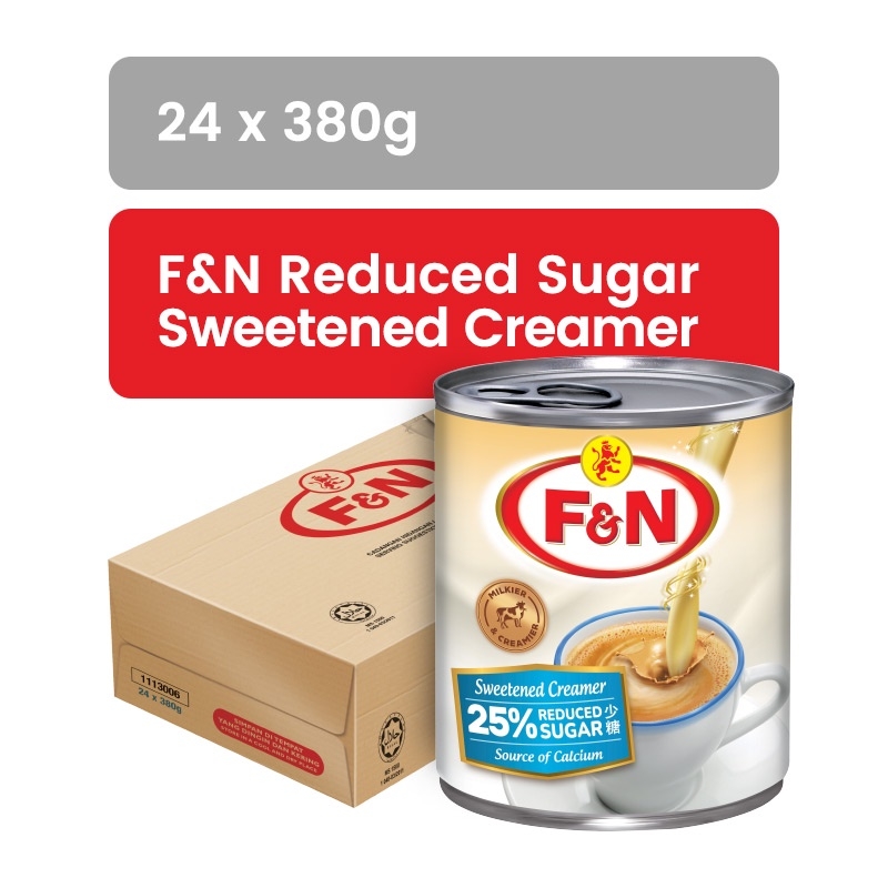 F&N 25% Reduced Sugar Sweetened Creamer 380G X 24