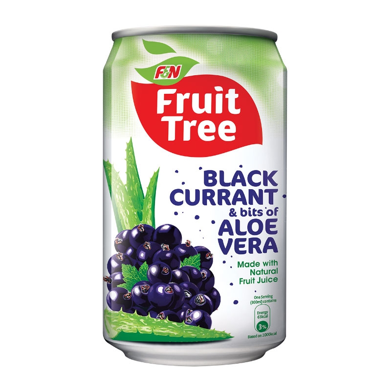 FRUIT TREE Black Currant Aloe Vera 300ML X 12