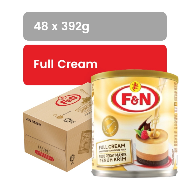 F&N Sweetened Condensed Milk Full Cream 392G X 48