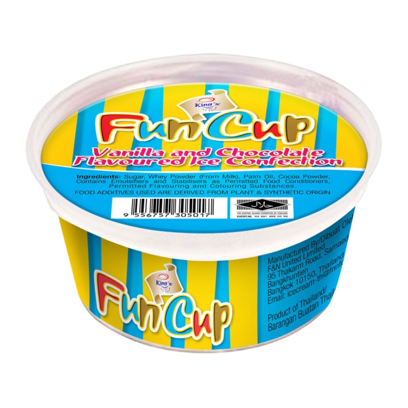 KING'S Fun Cup - Duo Flavor (Vanilla +Chocolate) 70ML x 32