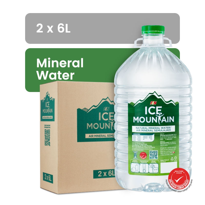 ICE MOUNTAIN Mineral Water 6L X 2