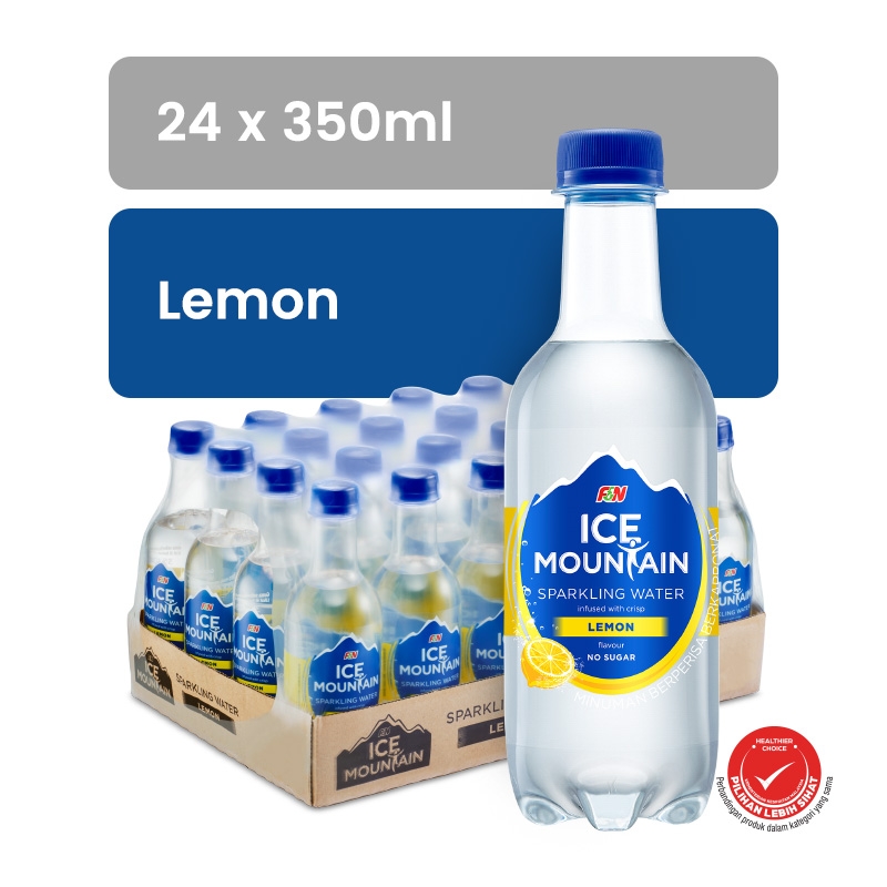 ICE MOUNTAIN Sparkling Water Lemon 350ML X 24