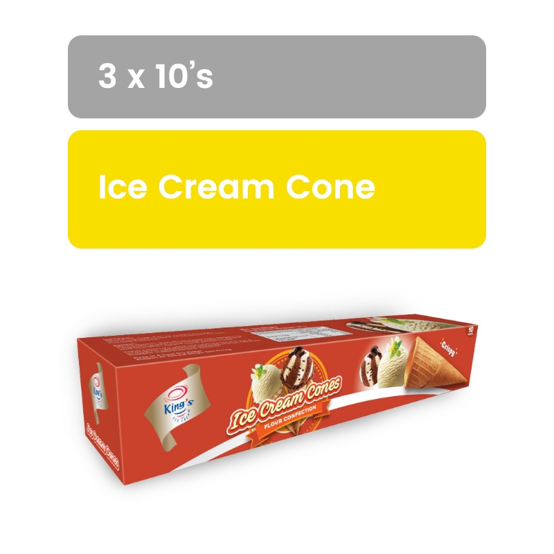 KING'SIce Cream Cone 10's x 3