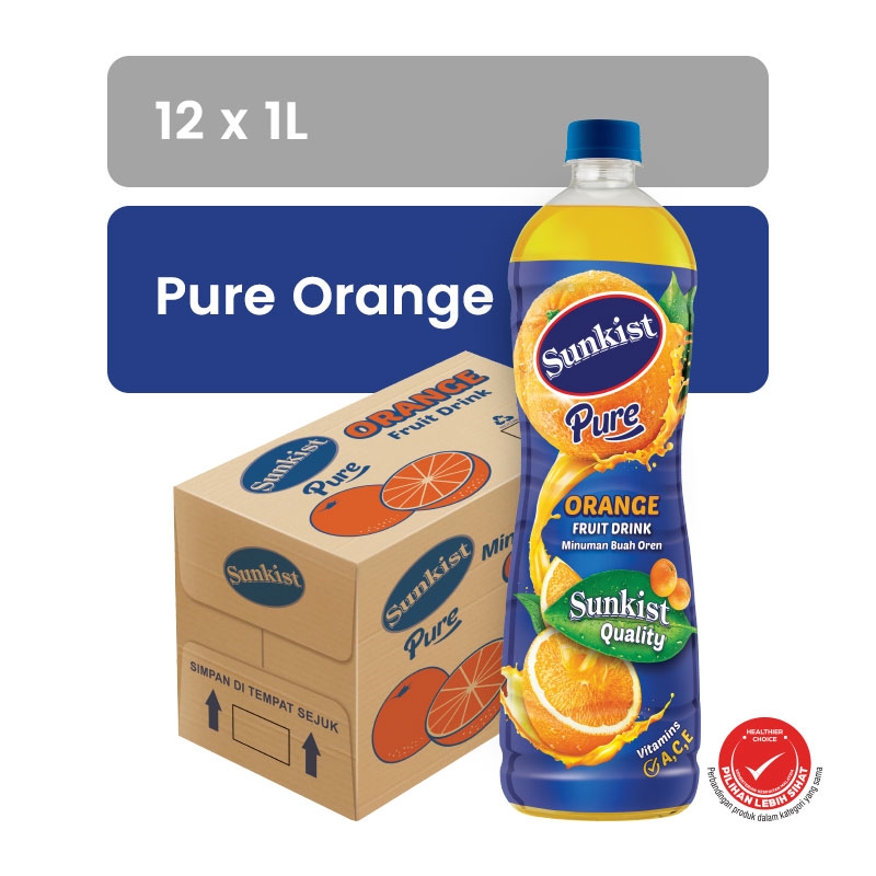 SUNKIST Pure Orange 1 Liter X 12