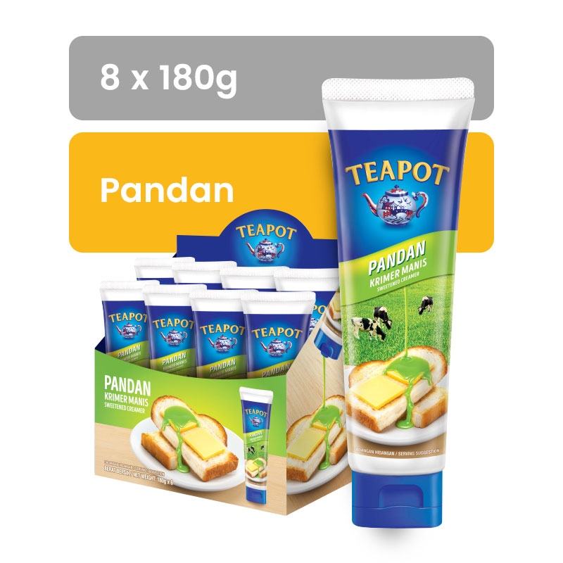 TEAPOT Sweetened Beverage Creamer Pandan Tube 180G X 8